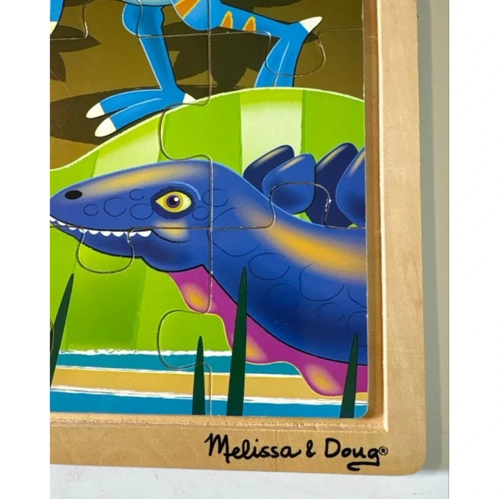 Melissa & Doug Fresh Start Prehistoric Sunset 24 Piece Wooden Jigsaw Puzzle 2936